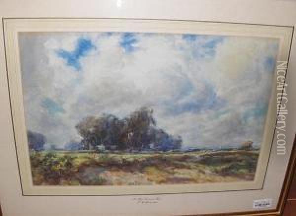 On Hayes Common, Kent Oil Painting - Thomas William Morley