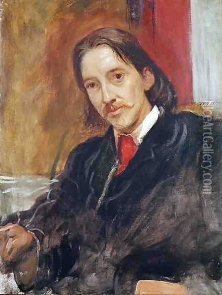 Portrait of Robert Louis Stevenson Oil Painting - Sir William Blake Richmond