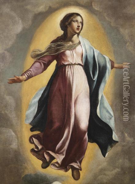 The Immaculata Oil Painting - Flaminio Allegrini