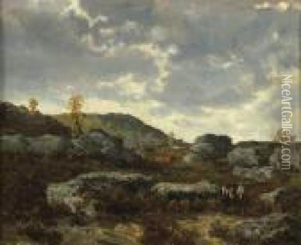 Vaches Dans Un Paysage De Montagne Oil Painting - Auguste-Paul-Charles Anastasi