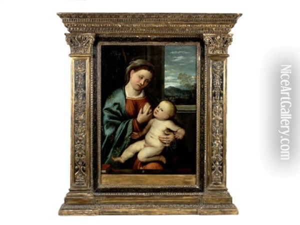 The Madonna And Child Oil Painting - Calisto Piazza