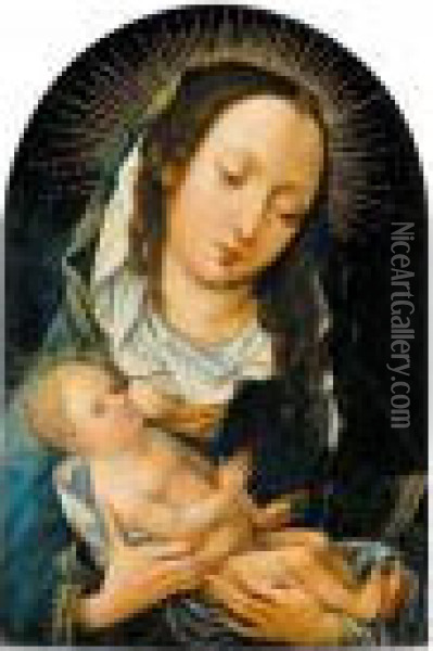 The Virgin And Child Oil Painting - Master Of The Legend Of The Magdalene