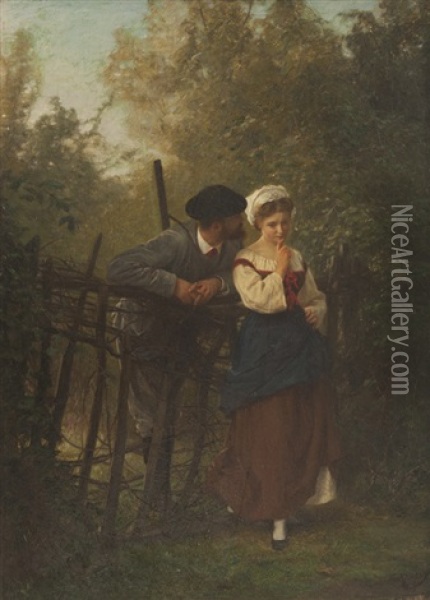 Scene Galante Oil Painting - Henri Edmond Rudaux