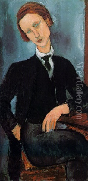 Portrait De Baranowski Oil Painting - Amedeo Modigliani