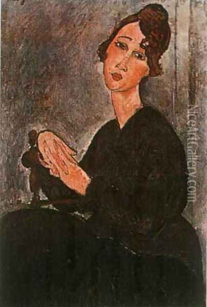 Madam Hayden Oil Painting - Amedeo Modigliani