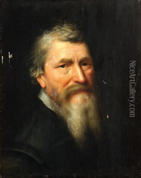 Portrait Of An Older Man With A Beard Oil Painting - Michiel Jansz. Van Miereveldt