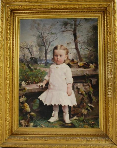 Portrait Of Mary Nichols Sutherland Oil Painting - Hugh Newell