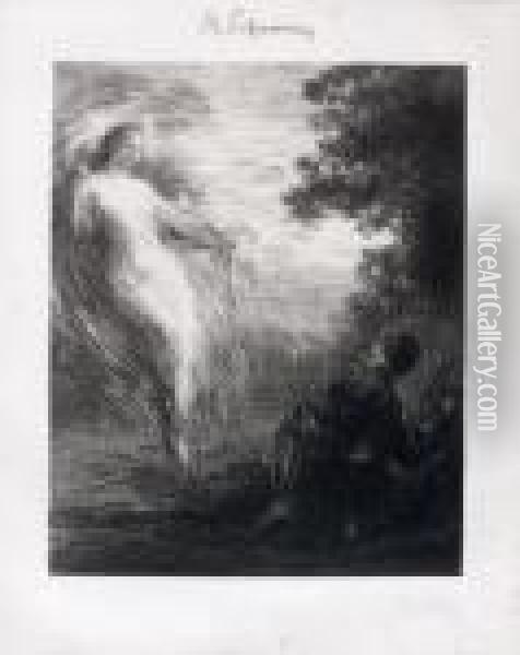 Une Melodie A Schumann Oil Painting - Ignace Henri Jean Fantin-Latour