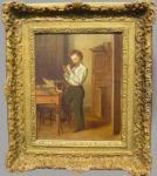 The Music Lesson Oil Painting - John Henry Dolph