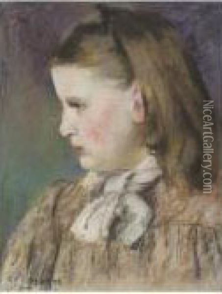 Portrait D'eugenie Estruc Oil Painting - Camille Pissarro