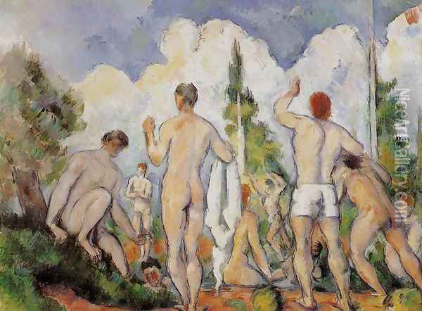 Bathers Oil Painting - Paul Cezanne