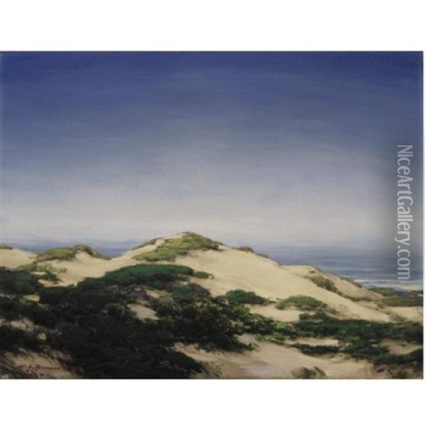 Sand Dunes, Carmel Oil Painting - Henry Joseph Breuer