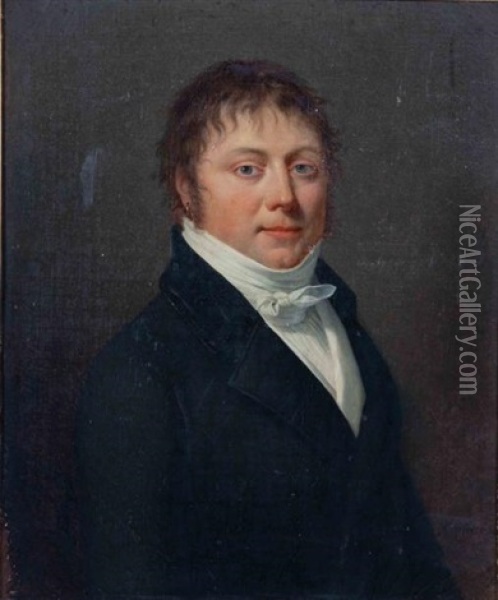 Portrait Du Baron Falatieu Oil Painting - Robert Jacques Francois Faust Lefevre