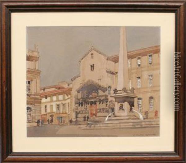 Vista De Ciudad Italiana Oil Painting - F. Milton Calamora