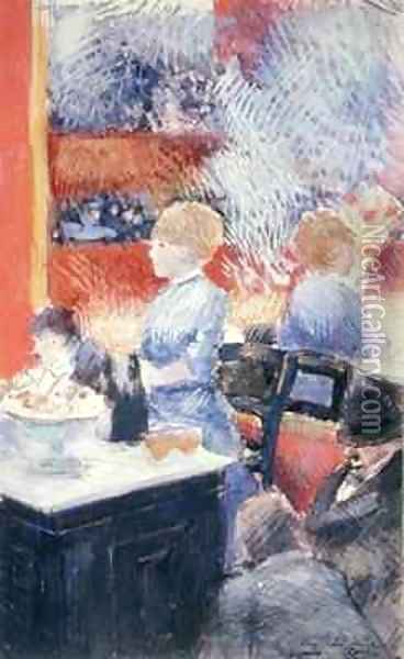 Bar at the Folies Bergere Oil Painting - Jean-Louis Forain
