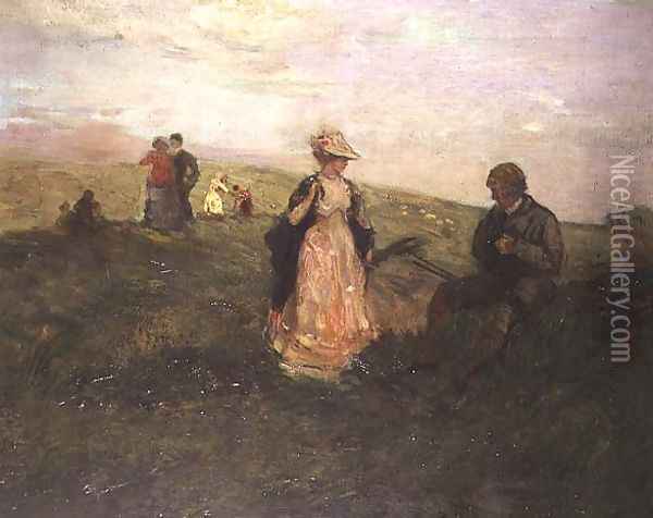 A Stroll in the Countryside Oil Painting - Charles Edward Conder
