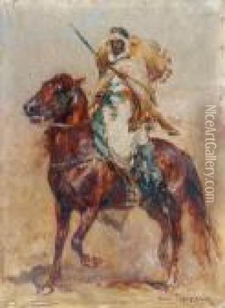 Cavalier Berbere Oil Painting - Henri Julien Rousseau