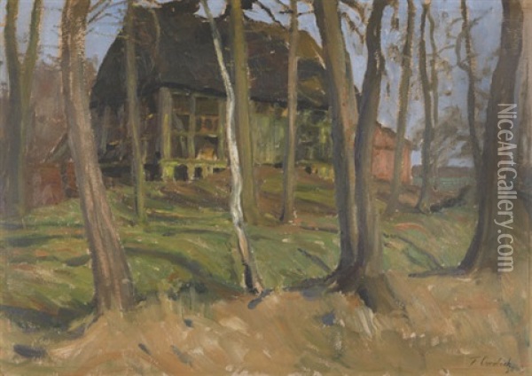 Gehoft In Weyermoor Oil Painting - Fritz Overbeck
