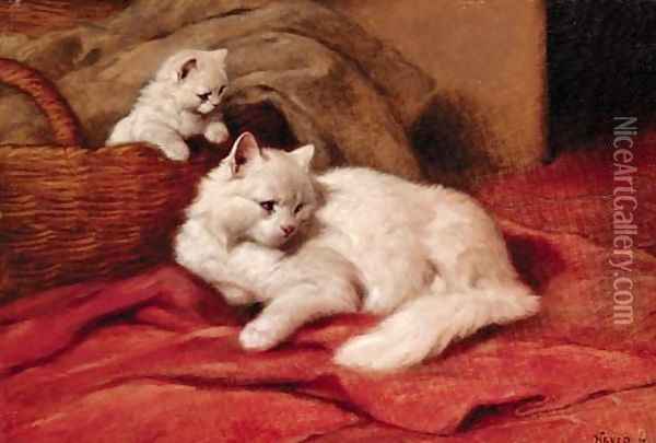 A distraction at bedtime Oil Painting - Arthur Heyer