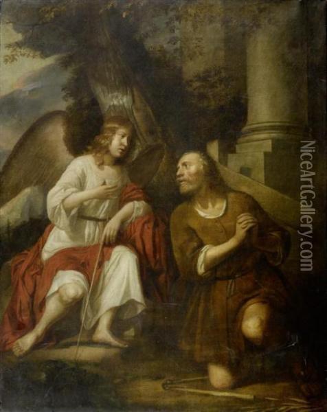 The Angel Visiting Gideon Oil Painting - Gerbrand Van Den Eeckhout