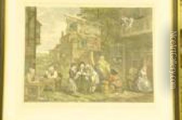 Engraving After An Original By Hogarth Oil Painting - William Hogarth
