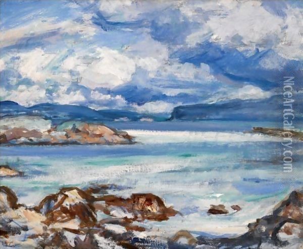 Cloudy Sky, Iona Oil Painting - Samuel John Peploe