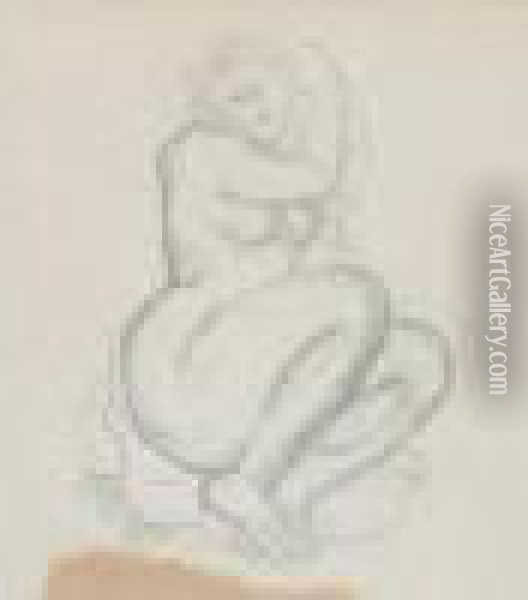 Etude De Femme Oil Painting - Aristide Maillol