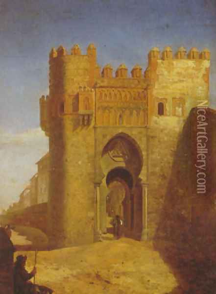 Toledo: Puerta del Sol Oil Painting - Cecilio Pizarro