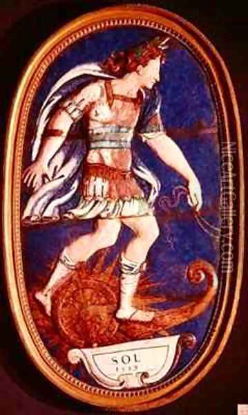 Plaque depicting Apollo Oil Painting - Pierre I Courteys