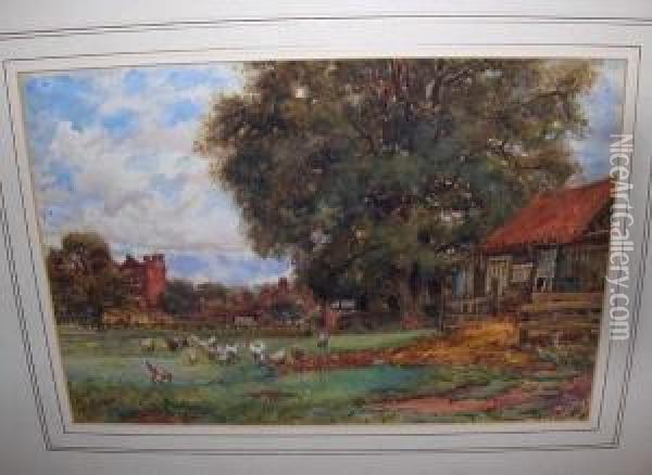 Farmyard Scene Oil Painting - Willem Maris
