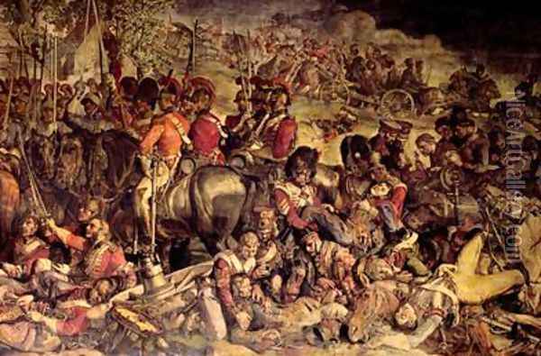 The Meeting of Wellington and Blucher after Waterloo 3 Oil Painting - Daniel Maclise
