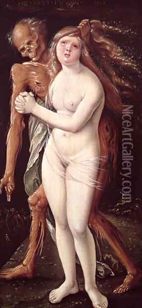 Young Woman and Death 1517 Oil Painting - Hans Baldung Grien