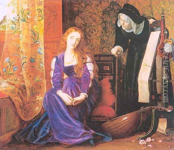 The Pained Heart (aka 'Sigh no more, ladies, sigh no more') Oil Painting - Arthur Hughes