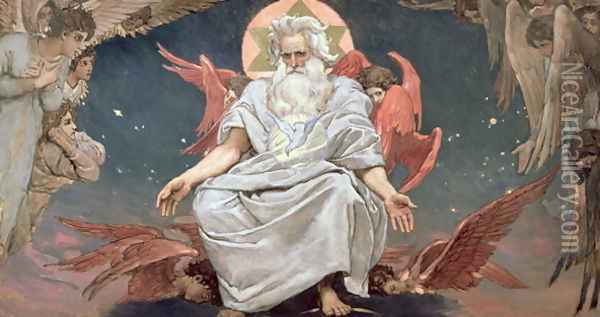 Savaoph, God the Father, 1885-96 Oil Painting - Viktor Vasnetsov