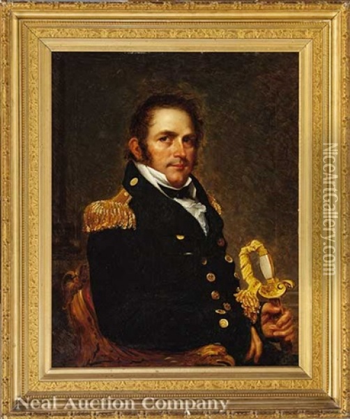 Commodore John Dandridge Henley Oil Painting - John Wesley Jarvis