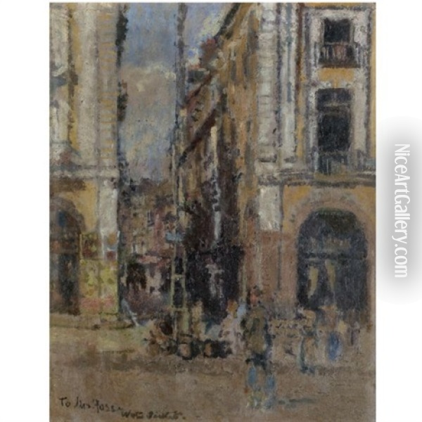 Les Arcades, Dieppe Oil Painting - Walter Sickert