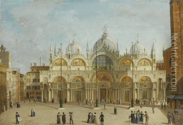Saint Mark's Square, Venice Oil Painting - Carlo Grubacs