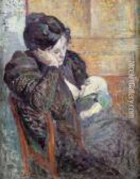 Maternite Oil Painting - Maximilien Luce