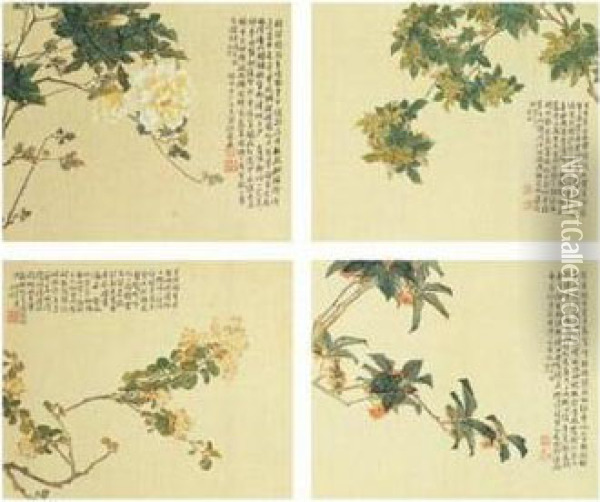 Ten Kinds Of Flowers Oil Painting - Ju Lian