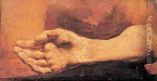 Study of a Hand and Arm Oil Painting - Theodore Gericault