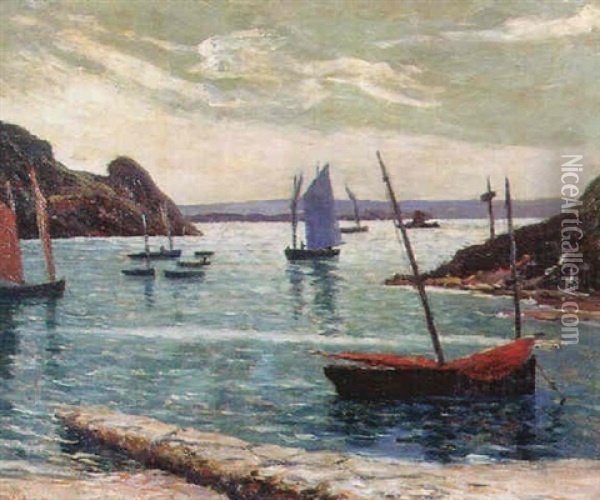 Ile De Brehat - Le Port Clos Oil Painting - Maxime Maufra