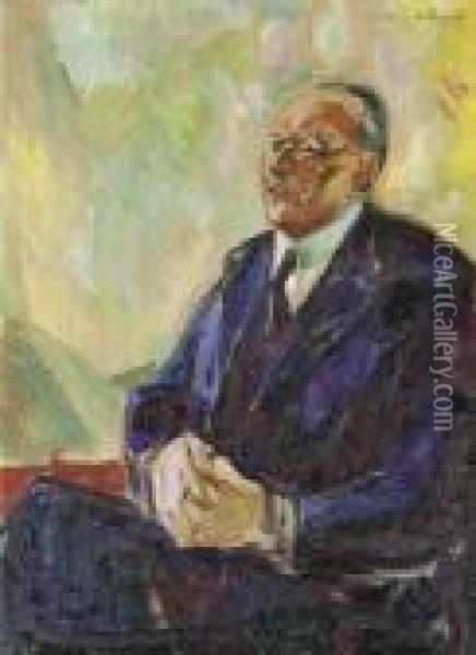 Bildnis Senator Brunings Oil Painting - Edvard Munch