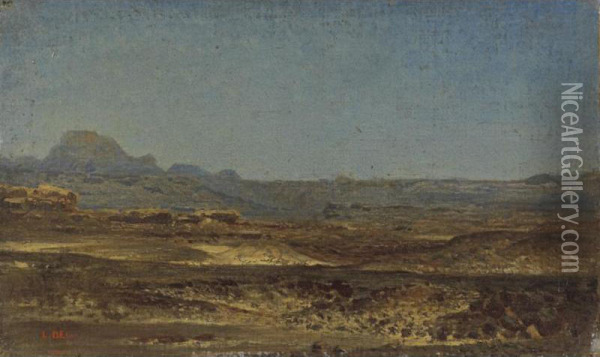 Le Desert Du Sinai Oil Painting - Leon Adolphe Belly