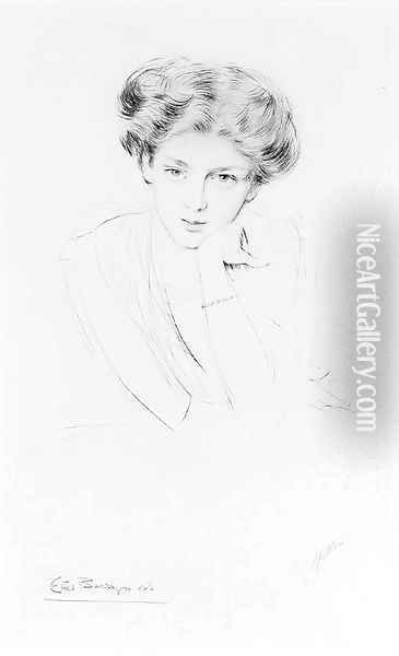 Ethel Barrymore Oil Painting - Paul Cesar Helleu