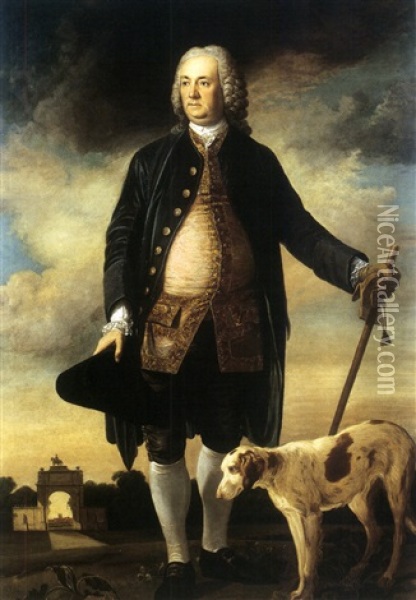 Portrait D'homme (duc De Newcastle?) Oil Painting - Martin Ferdinand Quadal