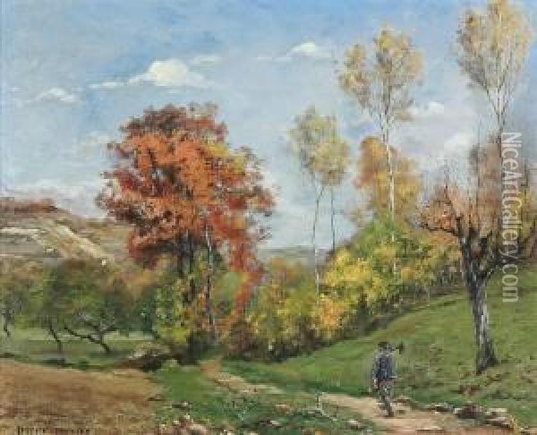 Paysage D'automne Oil Painting - Pierre Ernest Prins