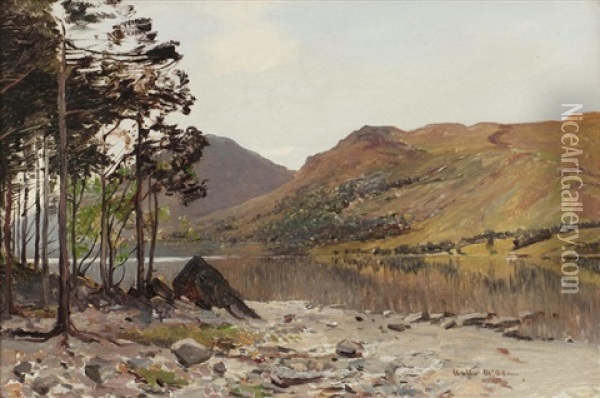 At The Edge Of The Loch Oil Painting - Walter McAdam