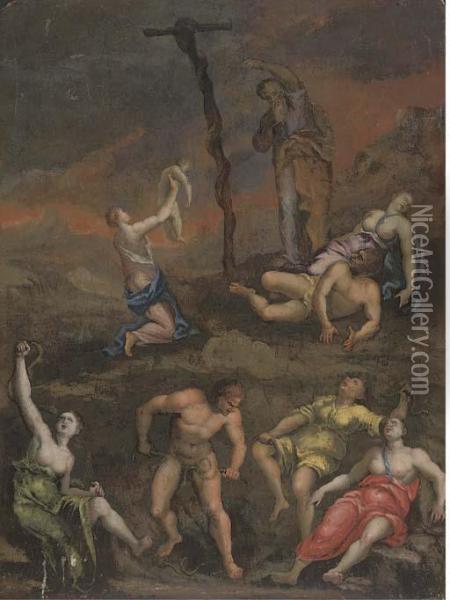 Moses And The Brazen Serpent Oil Painting - Hans, Jan Speeckaert
