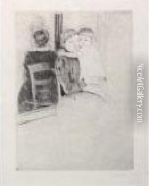 The Mirror (breeskin 136) Oil Painting - Mary Cassatt