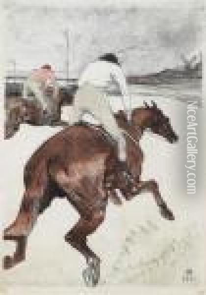Le Jockey Oil Painting - Henri De Toulouse-Lautrec